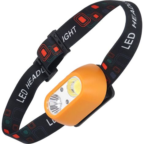 Lampe frontale LED rechargeable USB 300 lm haute luminosité COB XPE 6 modes avec interrupteur à détection (1/5)