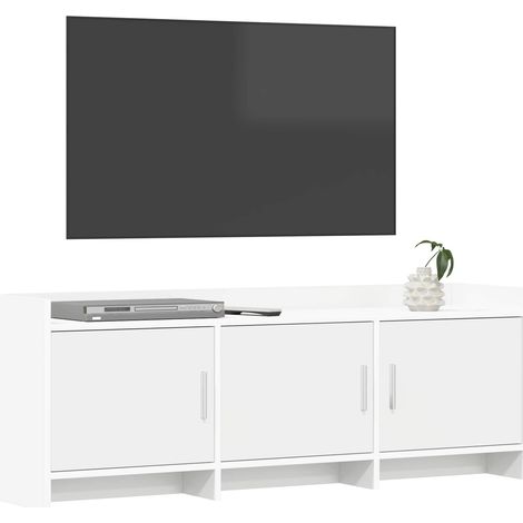 Mobile TV Armadietto TV Mobile Porta TV 130 x 33 x 47 cm Bianco Legno ingegnerizzato (1/5)