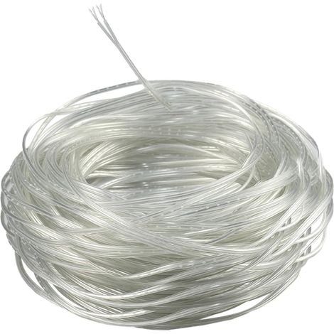 30M Fil Électrique Transparent, Flexible en PVC Transparent Cable  28AWG 2 Fils Electrique, Diamètre Extérieur 1,6 x 3,2 mm, pour Petits Appareils, LED, Sonnettes, Résistance à L'oxydation (1/5)