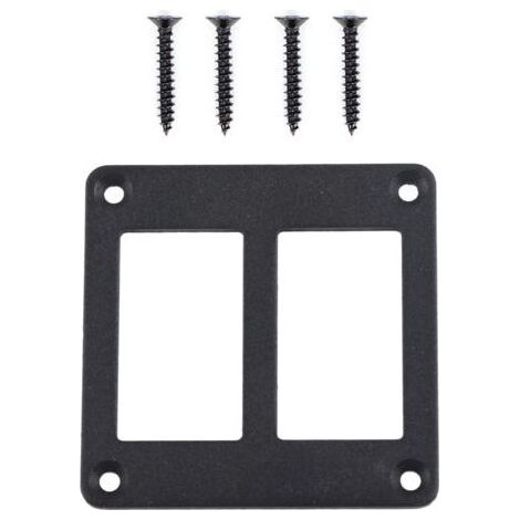 Boîtier de panneau pour interrupteur à bascule à 2 voies, support de fixation, en aluminium durable pour bateaux, camping-cars, SUV, véhicules marins, voitures, remorques et camions. (1/4)