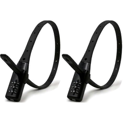 Lot de 2 cadenas à câble flexibles de 54 cm pour casque de vélo, avec attaches autobloquantes (25-26 cm). (1/4)