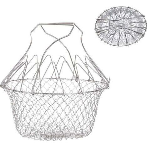 Panier à frire - Panier à salade tamis cuisine inoxydable - Fry extensible - Chef panier cuisine