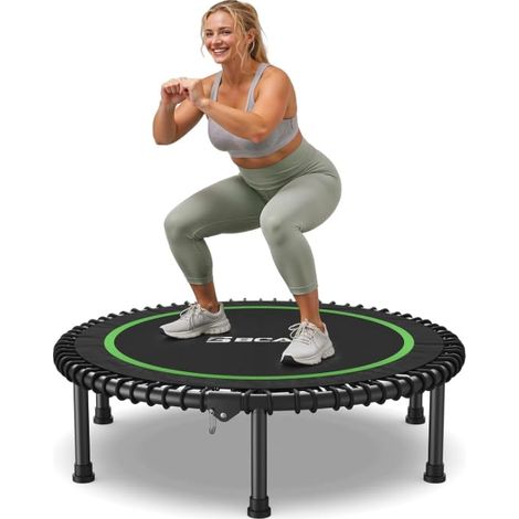 BCAN Mini Trampoline Fitness Pliable, Charge Maximale 204/250 kg,102/122 cm (1/5)