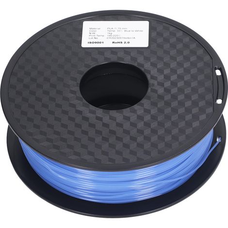 Filament PLA 1.75mm bleu vers blanc changement de couleur consommable impression 3D (1/5)