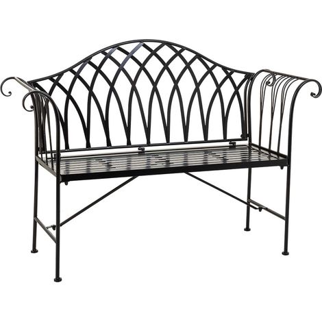 Banco de forja negro 110x50x88