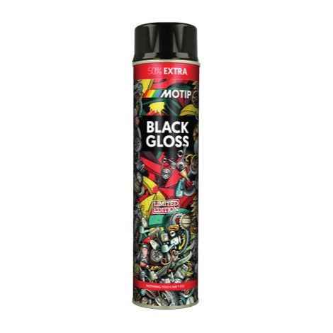 Motip Rallye vernis acrylique noir brillant 600 ml (1/5)