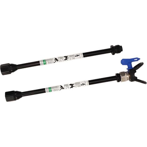 2PCS G7/8 14 Stainless Steel Spray Extension Rod 30cm Black