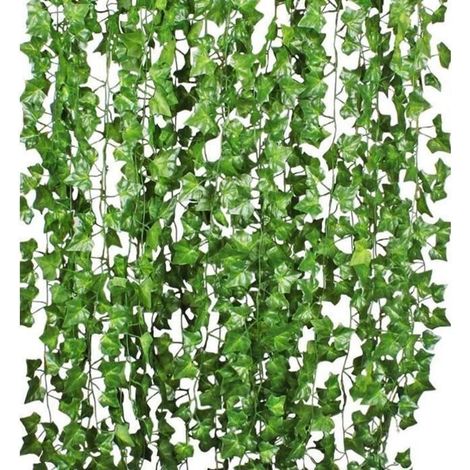 Plante Artificielle - MTEVOTX - Lierre - 24pcs2m - Vert - Décoration Extérieure (1/4)