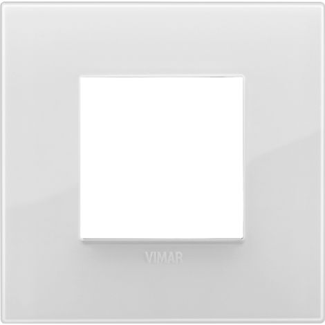 Placca Classic 2M Reflex ghiaccio total look scatola rotonda Vimar Arkè 19642.B66
