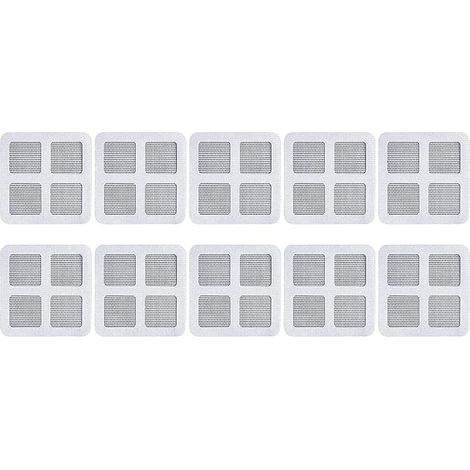 MINKUROW 10 Pezzi Kit Di Riparazione Per Zanzariera, Patch Di Riparazione Per Schermo Per Porte E Finestre, Nastro Di Riparazione Per Zanzariere Autoadesive Forte, 10 X 10 Cm (Grigio) (1/5)