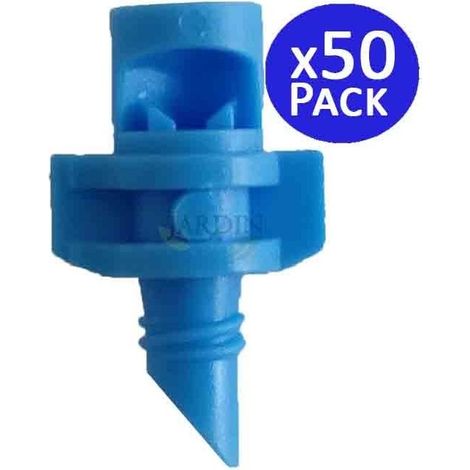 Lot de 50 Arroseur d'irrigation 90º - Buses de pulvérisation à 90º pour hydroponique, réfraction, mini arroseur d'eau 1 à 1,5 m