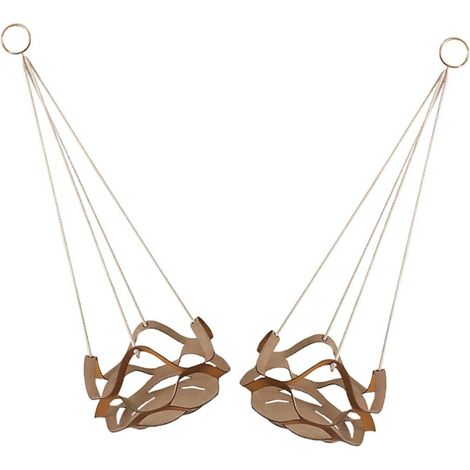 Mikikit Lot de 2 supports muraux pour plantes dorés, structure robuste en plastique (1/5)