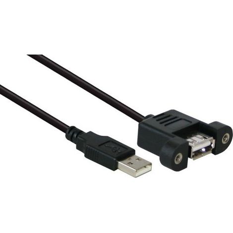 Câble USB 2.0 de panneau Type A male / B femelle - 1 m