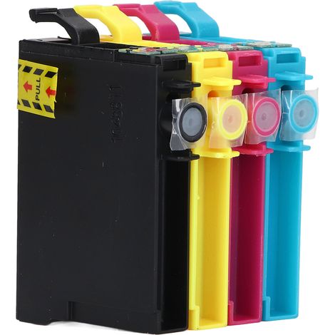 Cartouches d'encre 502XLBK/502XLC/502XLM/502XLY, lot de 4 couleurs (noir, cyan, magenta, jaune), compatibles imprimantes XP-5100/XP-5105, WorkForce WF-2860DWF/WF-2865DWF, zones UE: Allemagne, UK, Fran (1/5)