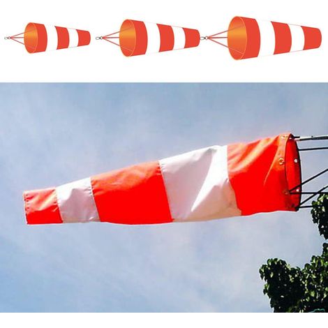 Manche à air rouge + blanc d'aéroport, sac à chaussettes en polyester RipStop pour le jardin en plein air, 60/80/100 cm (1/5)