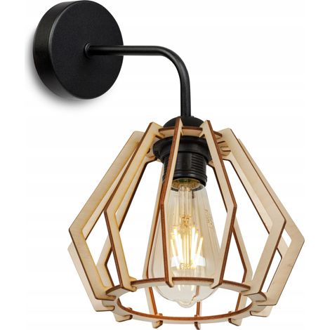 LÁMPARA DE PARED LED DE MADERA ÚNICA Y MODERNA (1/5)