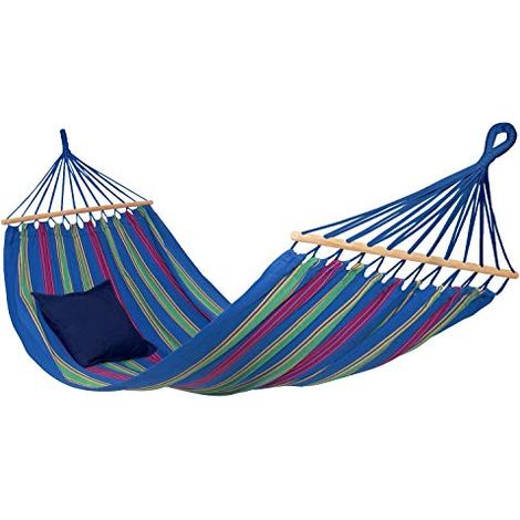 Sbarra di Supporto per Amaca Aruba in Juniper Blu con Ganci e Supporto Robustamente Realizzata (1/4)