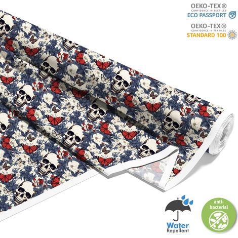 TESSUTI DECORATIVI PER ESTERNI OXFORD - Motivo Teschio I DX4261 (1/5)