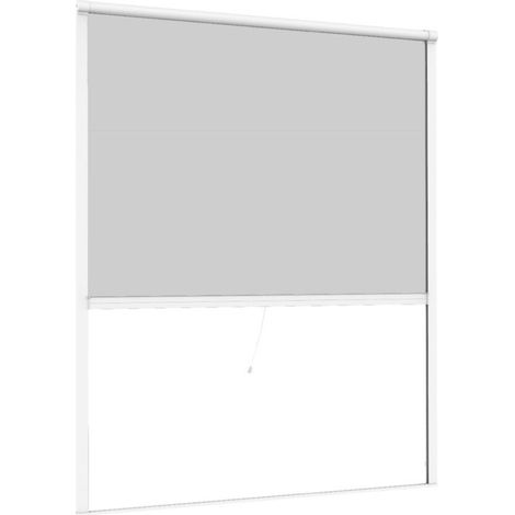 Primaster Insektenschutz-Rollo 130 x 160cm Weiß Fliegengitter Insektennetz (1/2)