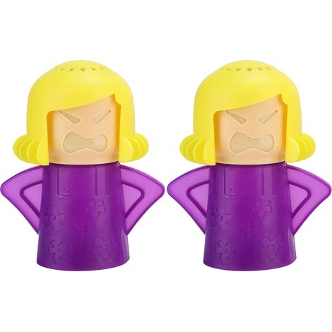 Lot de 2 nettoyants micro-ondes ménagers, dégraissant taches d'huile, outil de nettoyage pour cuisine, violet (1/5)