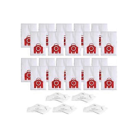 Lot de 20 sacs à poussière de rechange FJM 3D haute efficacité pour aspirateurs traîneaux des séries S200, S300, S600, S4, S6 Compact, C2 et C1. (1/5)
