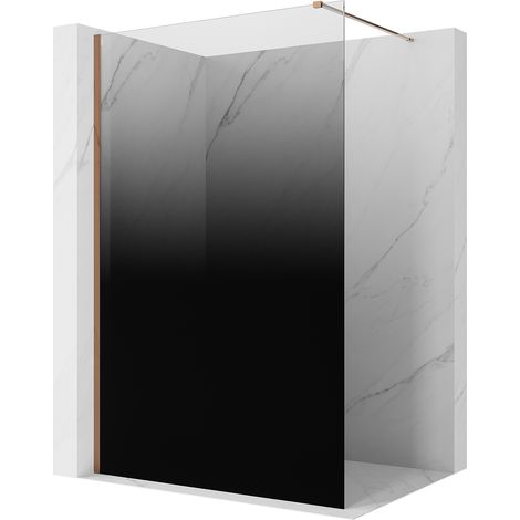 Mexen Kioto Duschwand Walk-in 150 x 200 cm, ombre schwarz 8 mm, roségold - 800-150-101-60-76 (1/5)