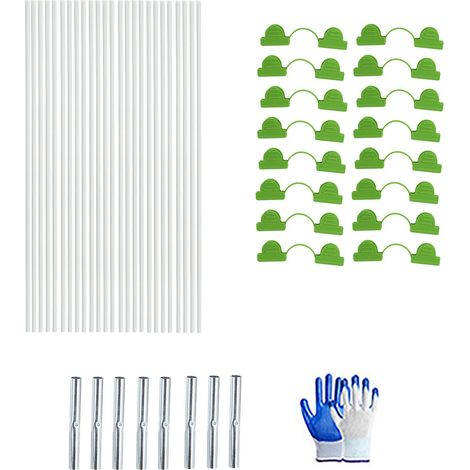 Tuteurs de jardin à monter soi-même, forme arquée, lot de 4, pour toile de jardin (1/5)