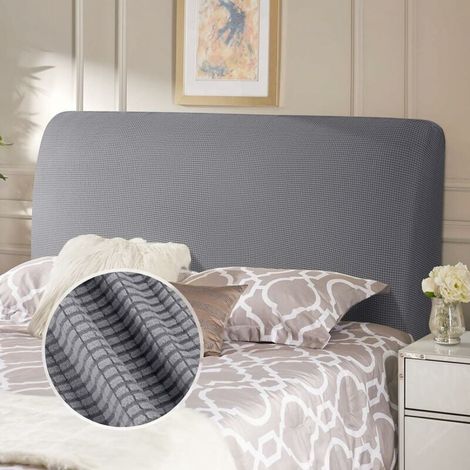 (Light grey 120-140 cm) Twin headboard cover, headboard cover, elastic cover, dust cover, washable, Kitchen & Home'Furniture & Decor'Furniture'Bedroom (1/5)