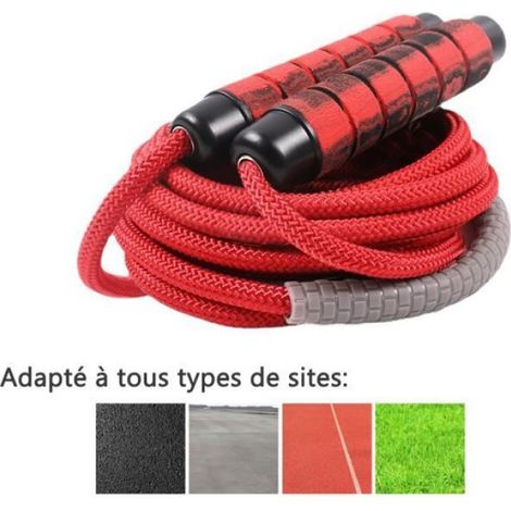 Corde à Sauter Sport, Jump Rope Réglable Sans Enchevêtrement avec Roulements à Billes Rapides, Poignée Anti-Glissant en Mousse à (1/4)