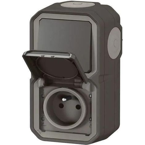 Legrand Plexo presa e interruttore impermeabile antracite