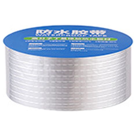 Rubans adhésifs étanches 50 mm x 10 m, en polymère haute densité, feuille d'aluminium et caoutchouc butyle, pour fenêtres, toits de voiture et vérandas. Utilisation comme ruban anti-fuites. (1/5)