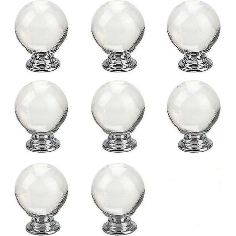 pomelli per cassetti in vetro trasparente a forma di sfera per mobili da cucina, regalo (1/4)
