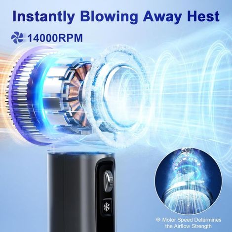Ventilateur portable, vitesse réglable (1-100), 4000mAh, affichage LED, adapté aux voyages, au bureau, au camping, à l'extérieur, un excellent cadeau pour hommes et femmes (1/5)