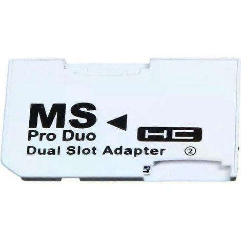 Unterstützt Speicherkartenadapter mit zwei Steckplätzen, Micro-SD-, SDHC-, TF- und Memory-Stick-Kartenleser-Adapter für Sony PSP (1/4)