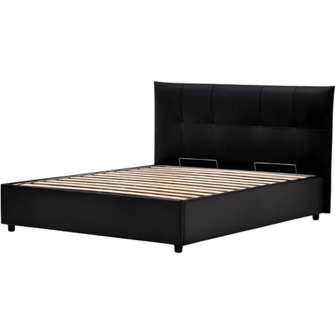 letto matrimoniale contenitore "easy" nero 160x190 cm (1/4)