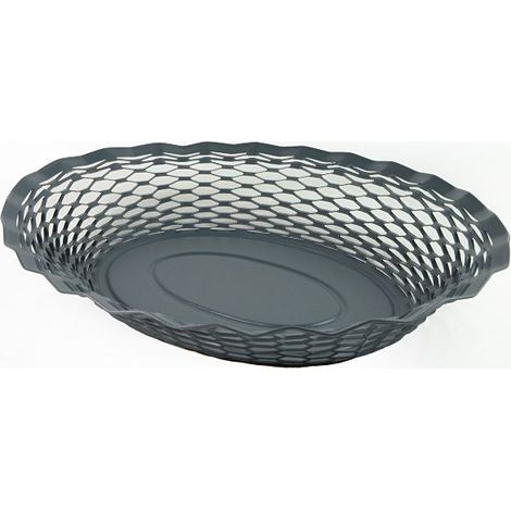ROGER ORFEVRE - VINTAGE CORBEILLE PAIN OVALE GRIS GIVRE 25x18 CM