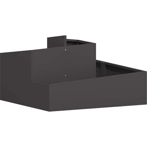 Maison Exclusive - Macetero de Jardín Negro 80 x 80 x 50 cm Acero