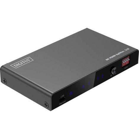 Digitus DS-55339 1+2 ports Répartiteur HDMI boîtier métallique, affichage LED, avec LEDs de statut, pour une utilisatio (1/3)
