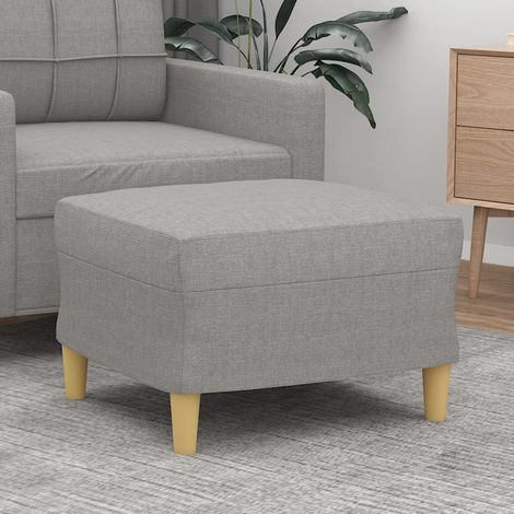 Repose-pied, Tabouret Pouf, Tabouret Bas Gris clair 60x50x41 cm Tissu LKF74627 (1/5)