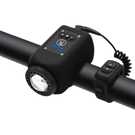 Klaxon et éclairage de vélo électrique 2 en 1 klaxon rechargeable de 110 dB et éclairage étanche pour vélo avec klaxon intégré – enfants – garçons – adultes (1/4)