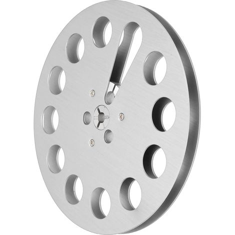 Bobine universelle en aluminium argenté 7 1/4 pouces pour enregistreur, 11 trous
