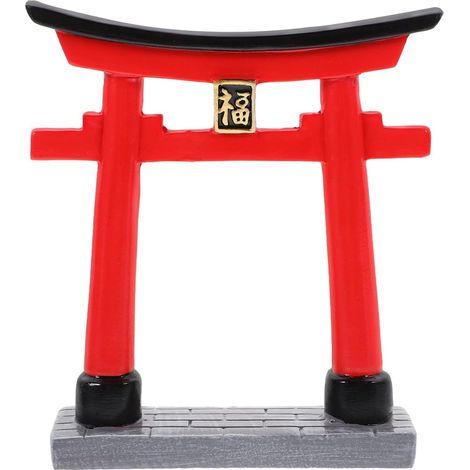 1 Ornement Torii, Sculpture Zen, Matériau Résistant, Pour Aquarium Et Jardin (1/5)