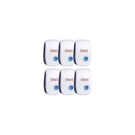 Trimec – Répulsif ultrasons pour souris et rats – Lot de 6 – Couverture jusqu'à 120m² – Non toxique et silencieux – Technologie à fréquence variable