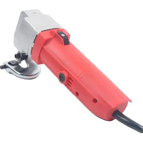 Cizalla para chapa metálica, motor potente, mango ergonómico, color rojo. (1/2)
