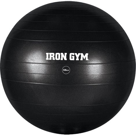 Fitnessball 55 cm mit Pumpe und Übungsanleitung