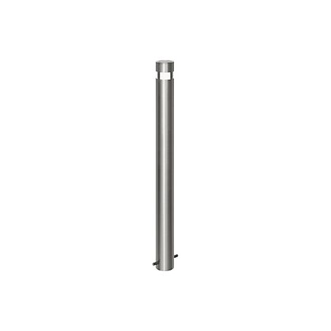 Poste barrera de acero inoxidable  Ø 102 mm  con cabezal solar