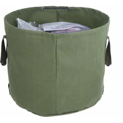 royaluxe - Tragbarer, wiederverwendbarer Müllsack aus wasserdichtem Canvas für Garten, Rasen und Laub, Outdoor-Behälter (1/4)