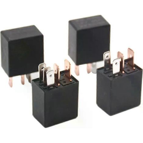 Für 1 Stück Kfz-Relais DC 12V 40A Nennstrom 1NO 1NC SPDT 4/5 Pins Kfz-Alarmrelais 40 Ampere Kfz-Relais Schwarz mit Kabel-JXLGV (1/4)