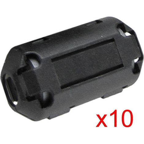 Lot de 10 pièces Movable 7mm Inner Diameter noir Ferrite Core anneau Cable Clip (1/3)