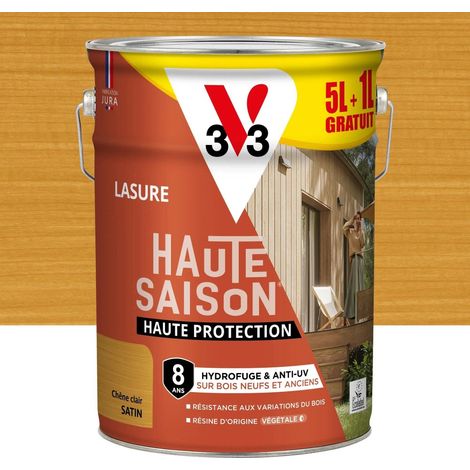 V33 Lasure V33 haute saison 8 ans chêne clair satiné 5L+20% gratuit